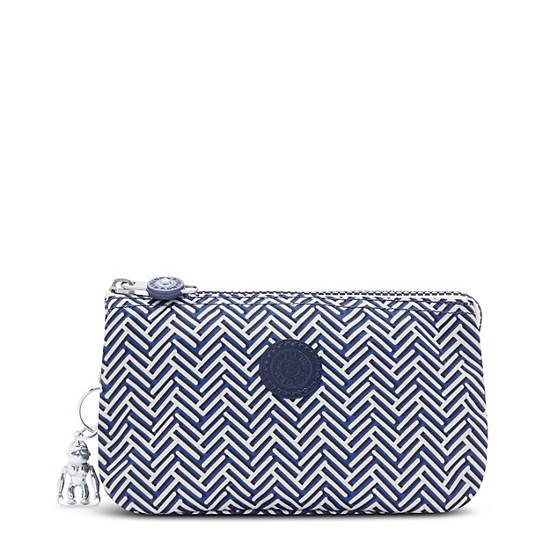 Kipling Creativity Large Printed Pouch Bags Urban Chevron | AU 2093AH